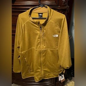 Mens yellow 2xl north face full zip fleece sweatshirt!